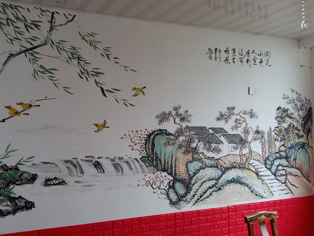​餐饮店墙体绘画